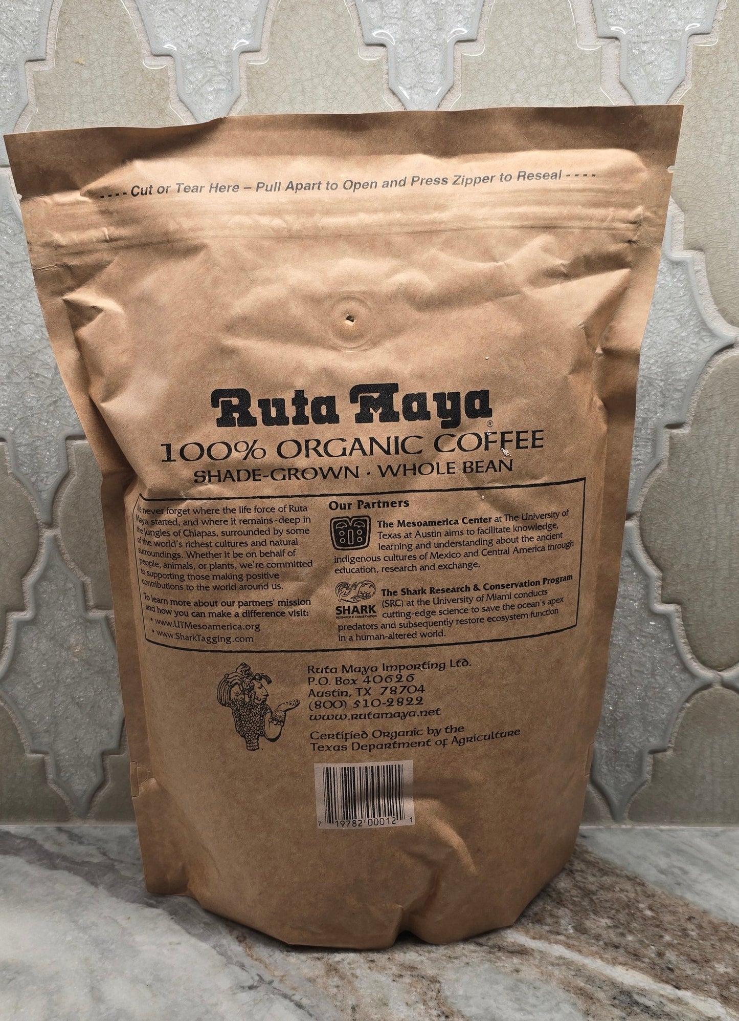 Ruta Maya 100% Organic Coffee 1 KG 2.2 LBS | Medium Roast Whole Bean