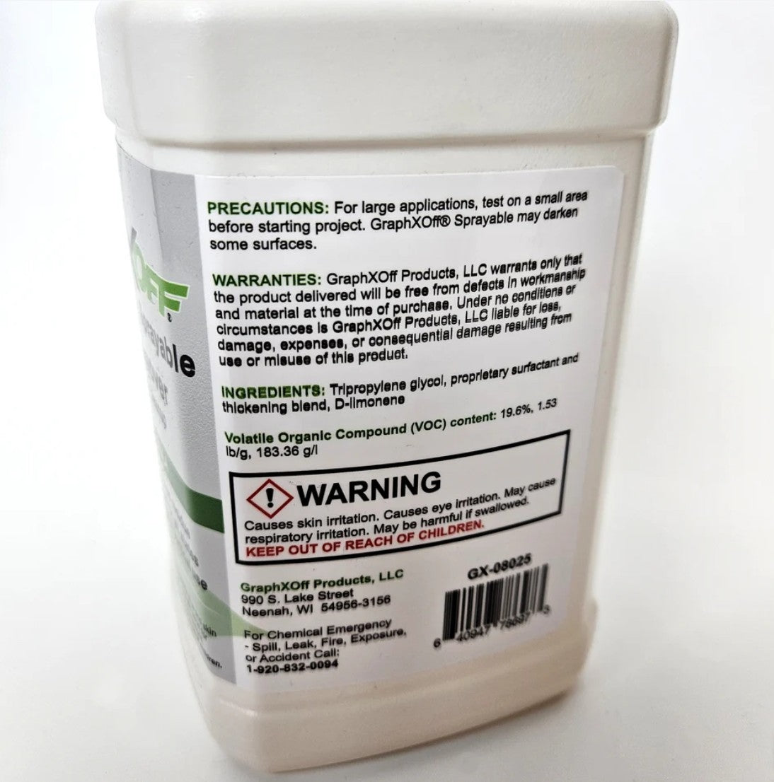 GraphXOff Sprayable Adhesive Remove for Adhesive Residue Cleanup