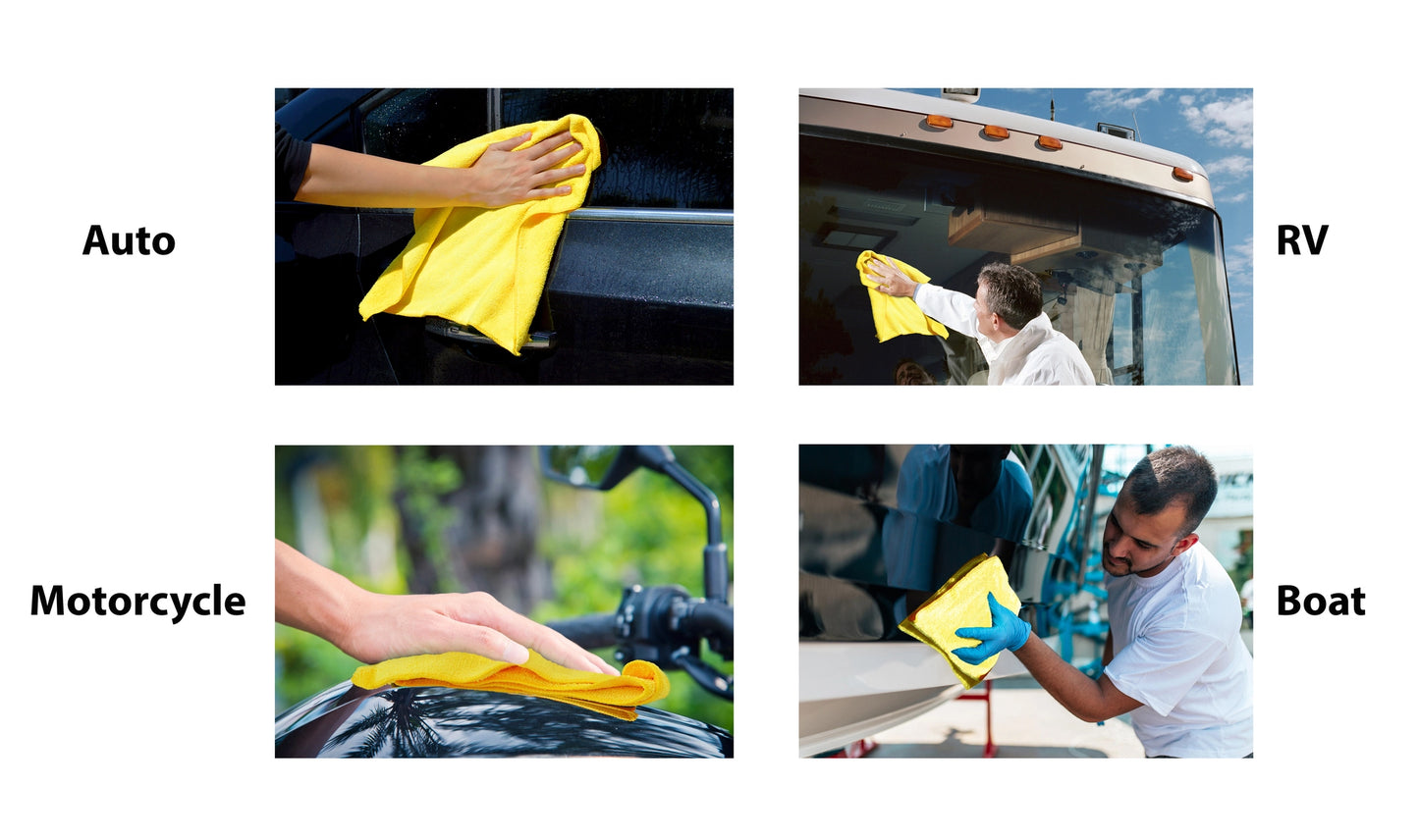 16" Auto Detailing Microfiber Towels | Pack of 4