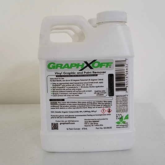 GraphXOff Vinyl Decals Graphics Adhesive and Paint Remover Gel